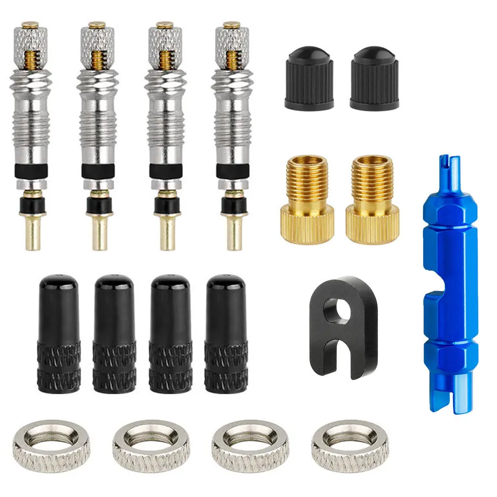 Bike Tube Repair Kit - 6/18 szt. Adapter do zaworów rowerowych,