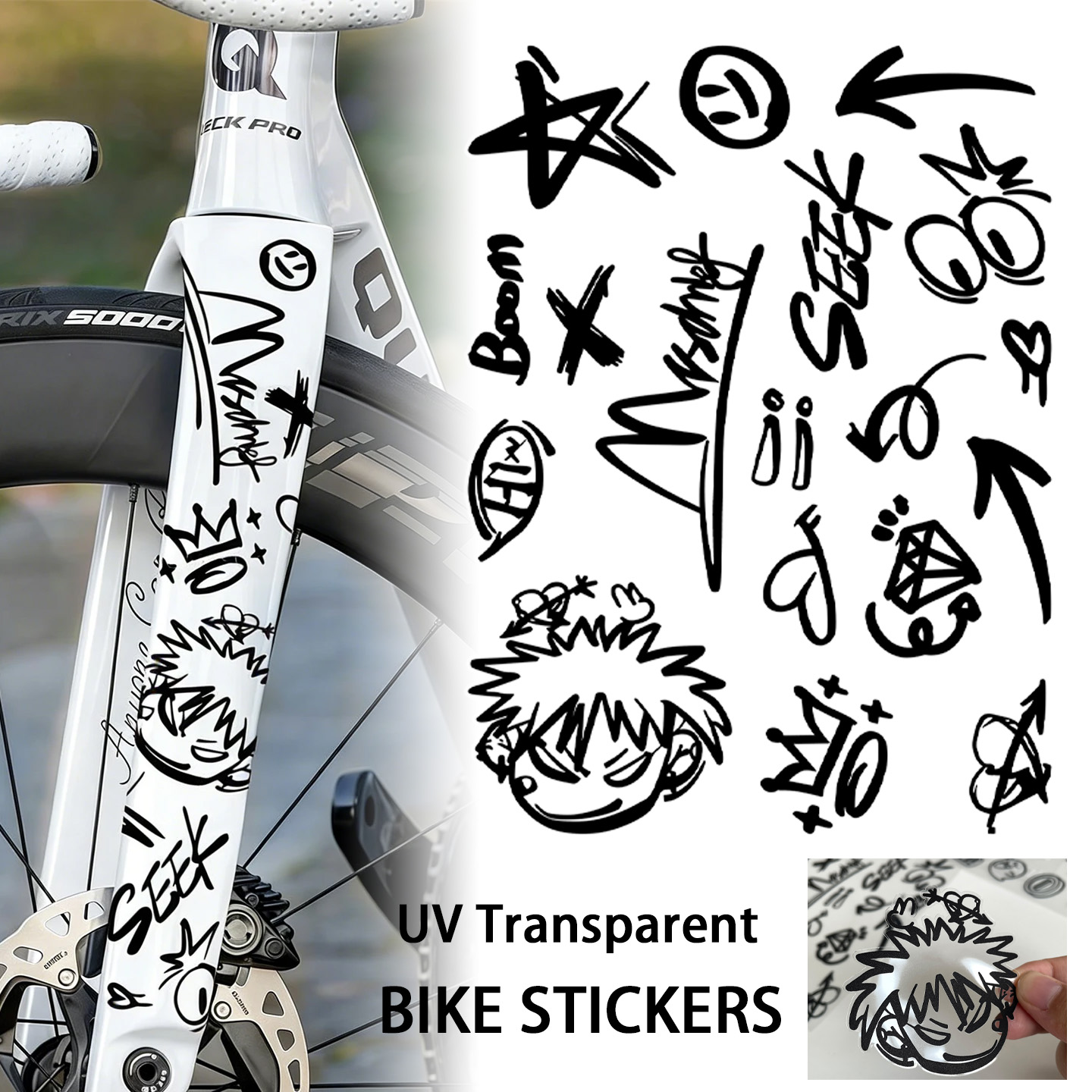 Cycling Gear Sale - Przezroczyste naklejki UV do graffiti DIY