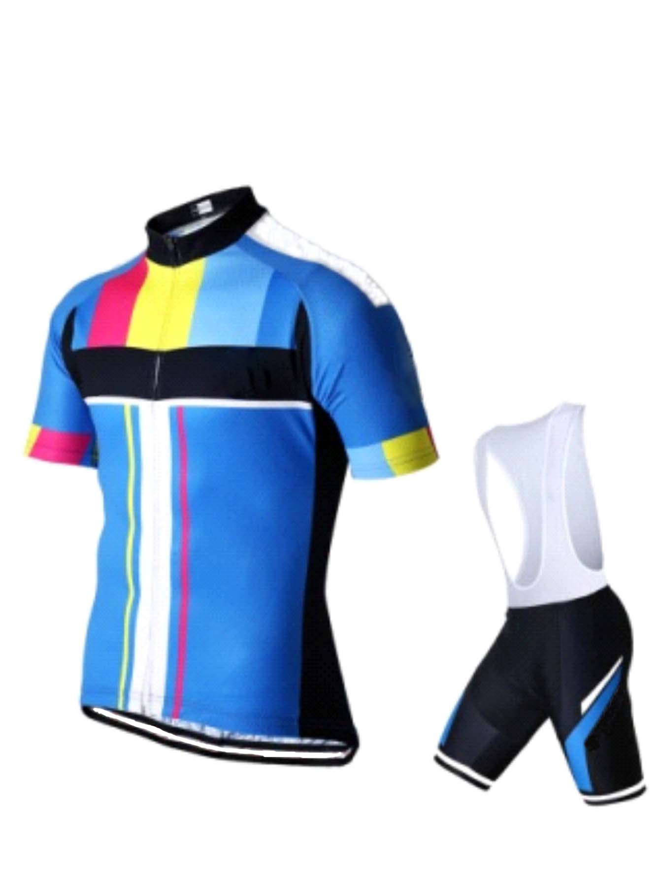 Cycling Gear Apparel - Męski zestaw kolarski: koszulka i spodenki,