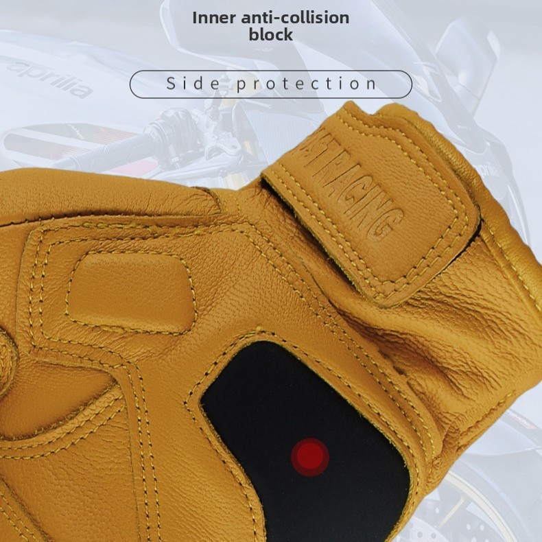 Skórzane rękawice motocyklowe  – Yellow Cycling Gear recenzja i cena