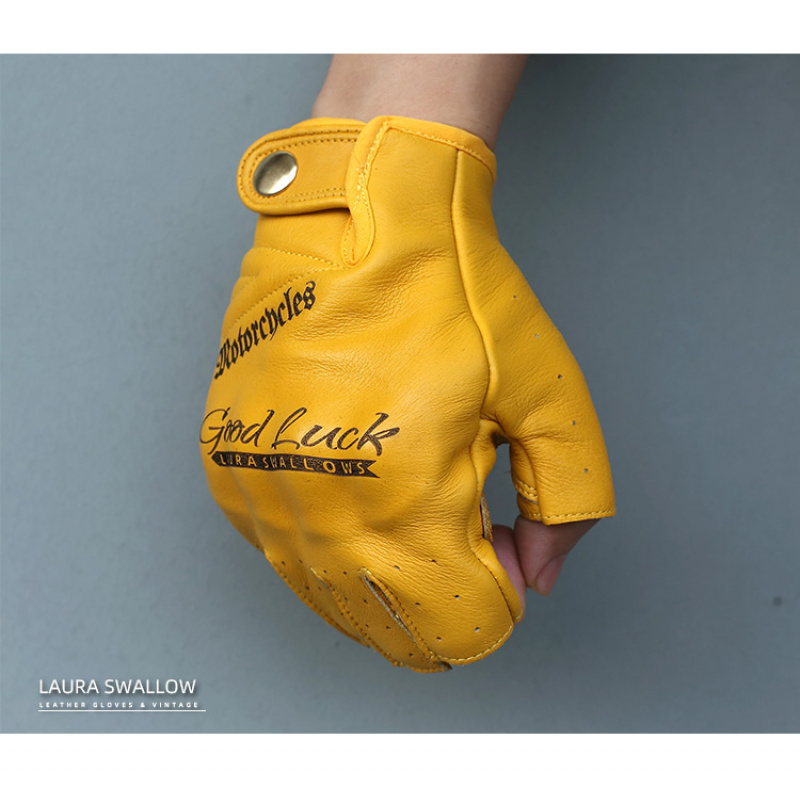 Letnie żółte skórzane rękawice – Yellow Cycling Gear recenzja i cena
